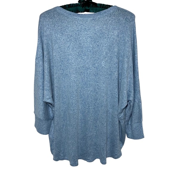 Style & Co Relaxed Blue Tie-Front Sweater, V-Neck Knit Top 2X NWT - Picture 4 of 13